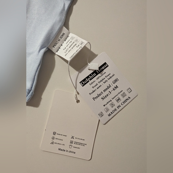 NWT 3-6 Month Blue Onesie with Pink Bunny Long Sleeve - Picture 3 of 8